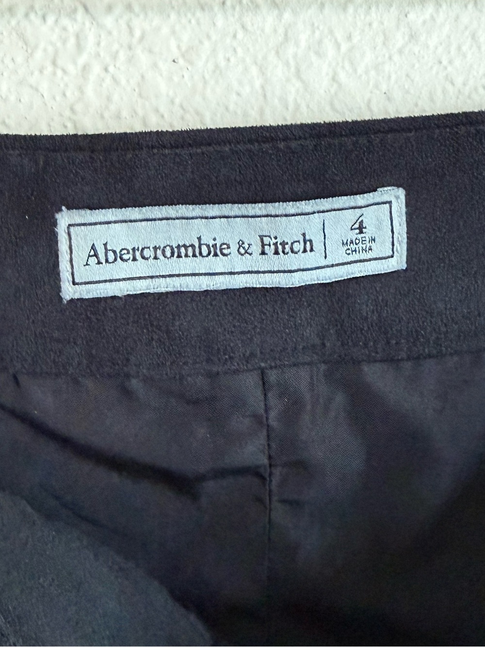 Y2K Abercrombie & Fitch Lace Up Mini Skirt Faux Suede Boho Chic Feminine - Picture 6 of 6